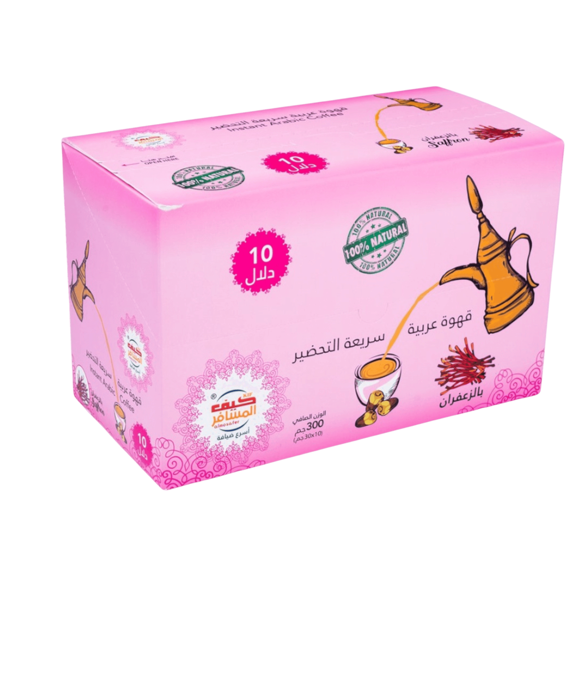 10-10-10-1174450809 قهوة كيف المسافر بالزعفران سريعة التحضير بكس 10 أظرف قهوة عربية بكس 10 أظرف قهوة كيف المسافر بالزعفران سريعة التحضير بوكس 10 أظرف - نكهة عربية أصيلة وغنية