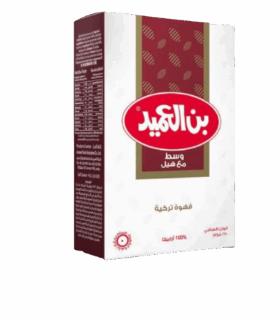 ⁨بن العميد وسط مع هيل قهوة تركية انتاج الاردن 250 جرام⁩ ⁨بن العميد وسط مع هيل قهوة تركية انتاج الاردن 250 جرام⁩ ⁨بن العميد وسط مع هيل قهوة تركية انتاج الاردن 250 جرام⁩ - نكهة عربية أصيلة وغنية