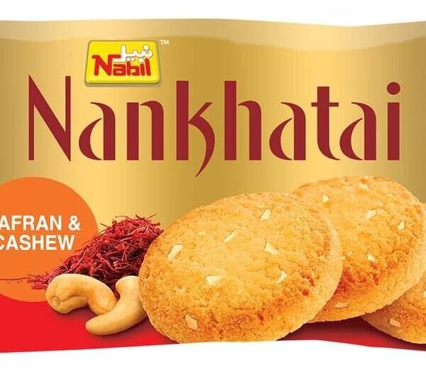Nabil Nankhatai – زعفران وكاجو | بسكويت نبيل الفاخر بنكهات شرقية