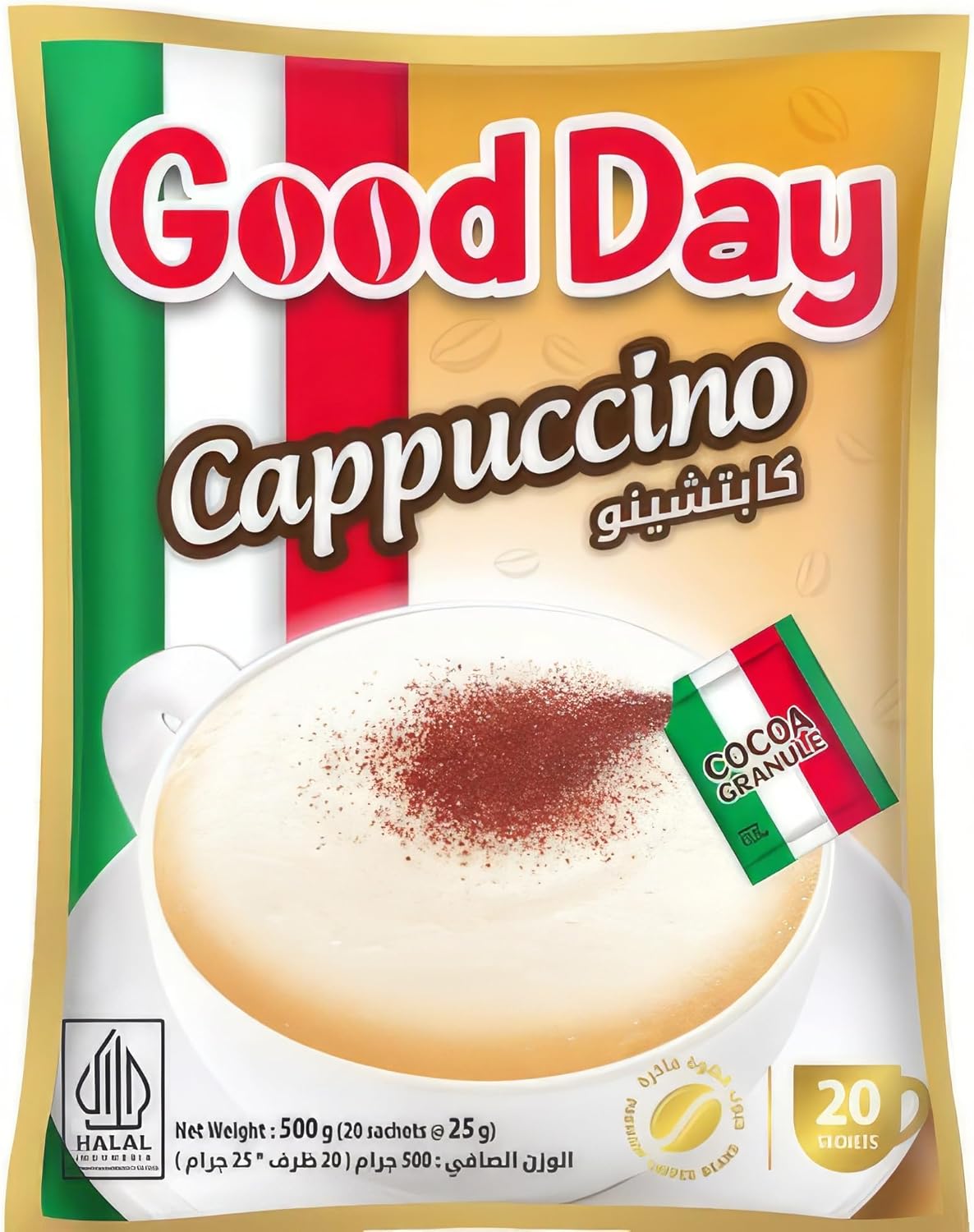 712AdOrIMzL._AC_SL1500 Good Day Cappuccino – كابتشينو جود داي | مزيج غني برغوة كريمية فاخرة - الصورة 1