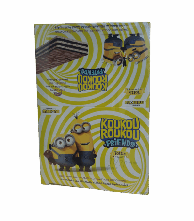 توتيس كوكو روكو حلويات توتيس كوكو روكو مينيونز ويفر بحشوة كريمة الكاكو