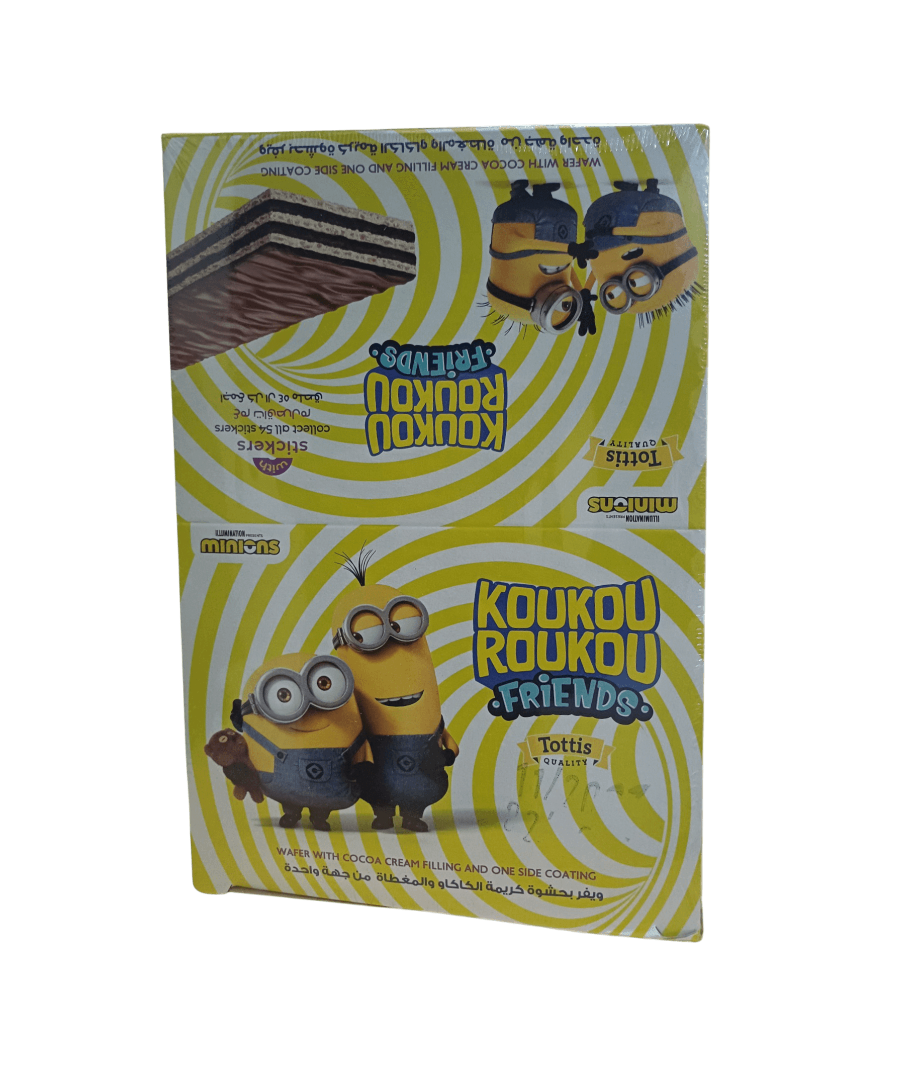 Photoroom-____5_da74979a-7d5e-4262-9d51-928ce29d787d توتيس كوكو روكو حلويات توتيس كوكو روكو مينيونز ويفر بحشوة كريمة الكاكو