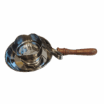 مبخرة فحم وبخور ستانلس ستيل بيد خشبية – آمنة وسهلة الاستخدام