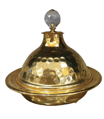 دار الرؤى طبق تقديم تمر بغطاء عثماني حجم كبير ذهبي Coffee Tools | الأدوات القهوه دار الرؤى طبق تقديم تمر بغطاء عثماني حجم كبير ذهبي